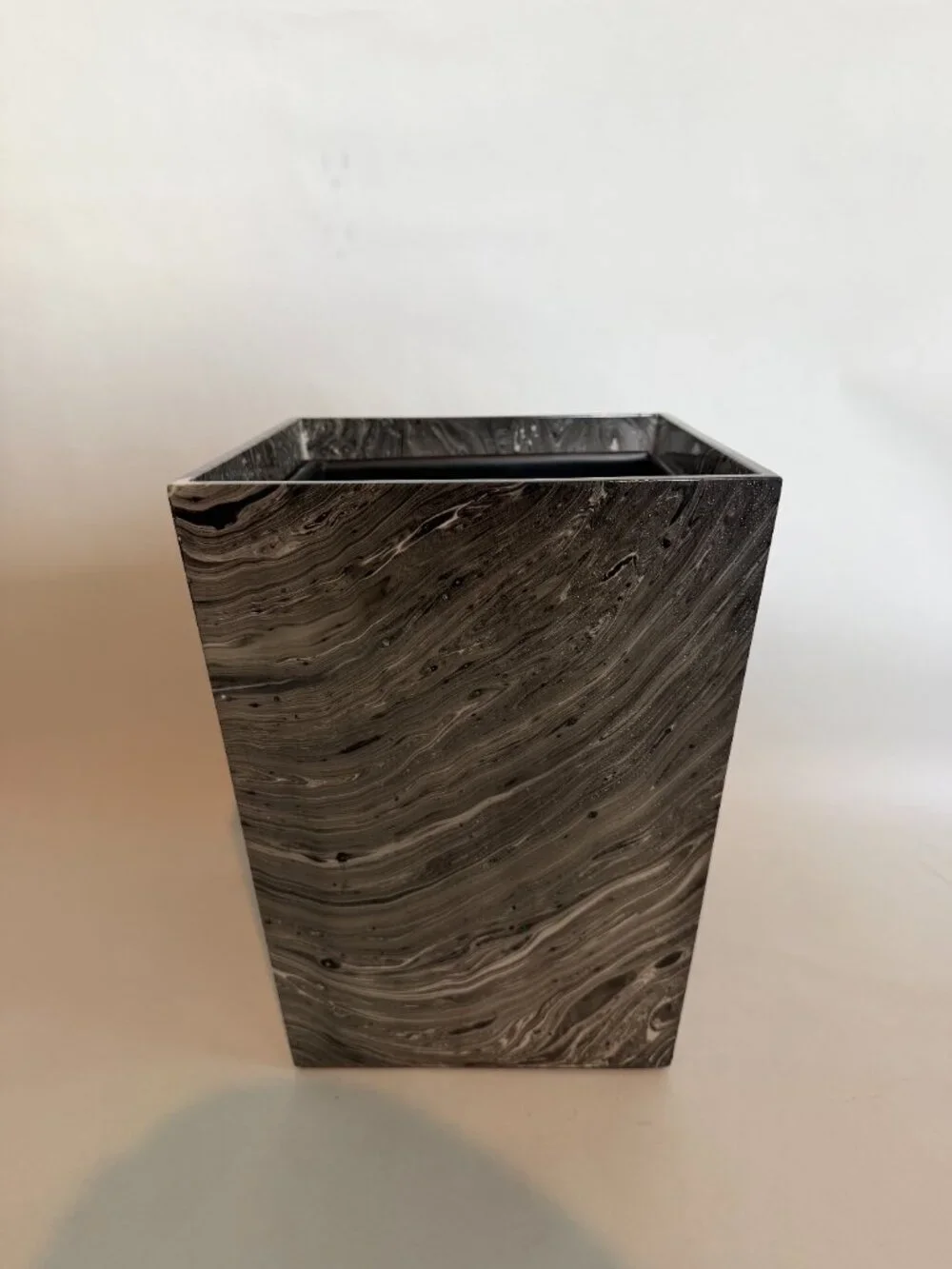 Pigeon and Poodle - Micco Black Marble - Designer Wastebasket